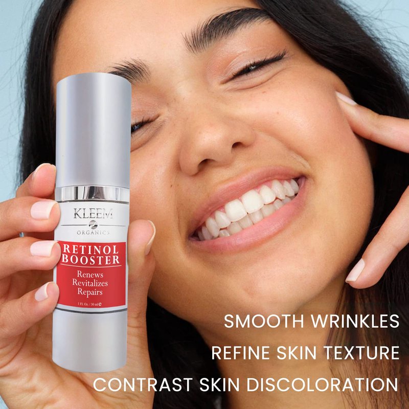 Kleem Retinol Serum 2.5% for Face Anti-Aging Serum with Hyaluronic Acid to Minimize Wrinkles. Improves Sun Damaged Skin and Fades Dark Spots - Vitamin A Serum - Dermatologist Tested (1oz)