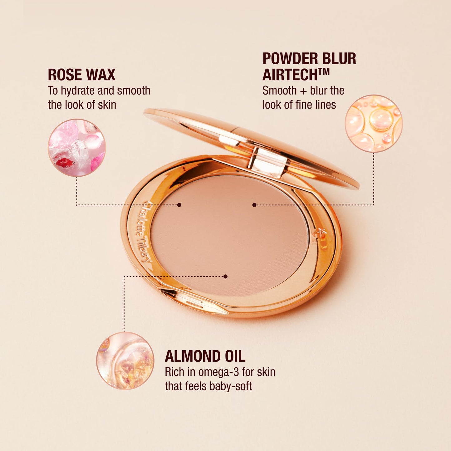Charlotte Tilbury Airbrush Flawless Finish Setting Powder - Pore-Blurring Pressed Powder for Face Makeup to Minimize Shine with a Soft-Focus Finish - 4 Deep
