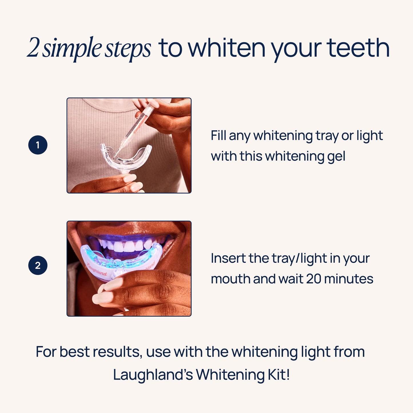 Laughland Super Strength Teeth Whitening Gel 3 Pack, Tooth Whitener, 11% Hydrogen Peroxide, Glycerin, Aloe Vera & Mint, At Home Dental Care, Travel Friendly, 6 Treatments