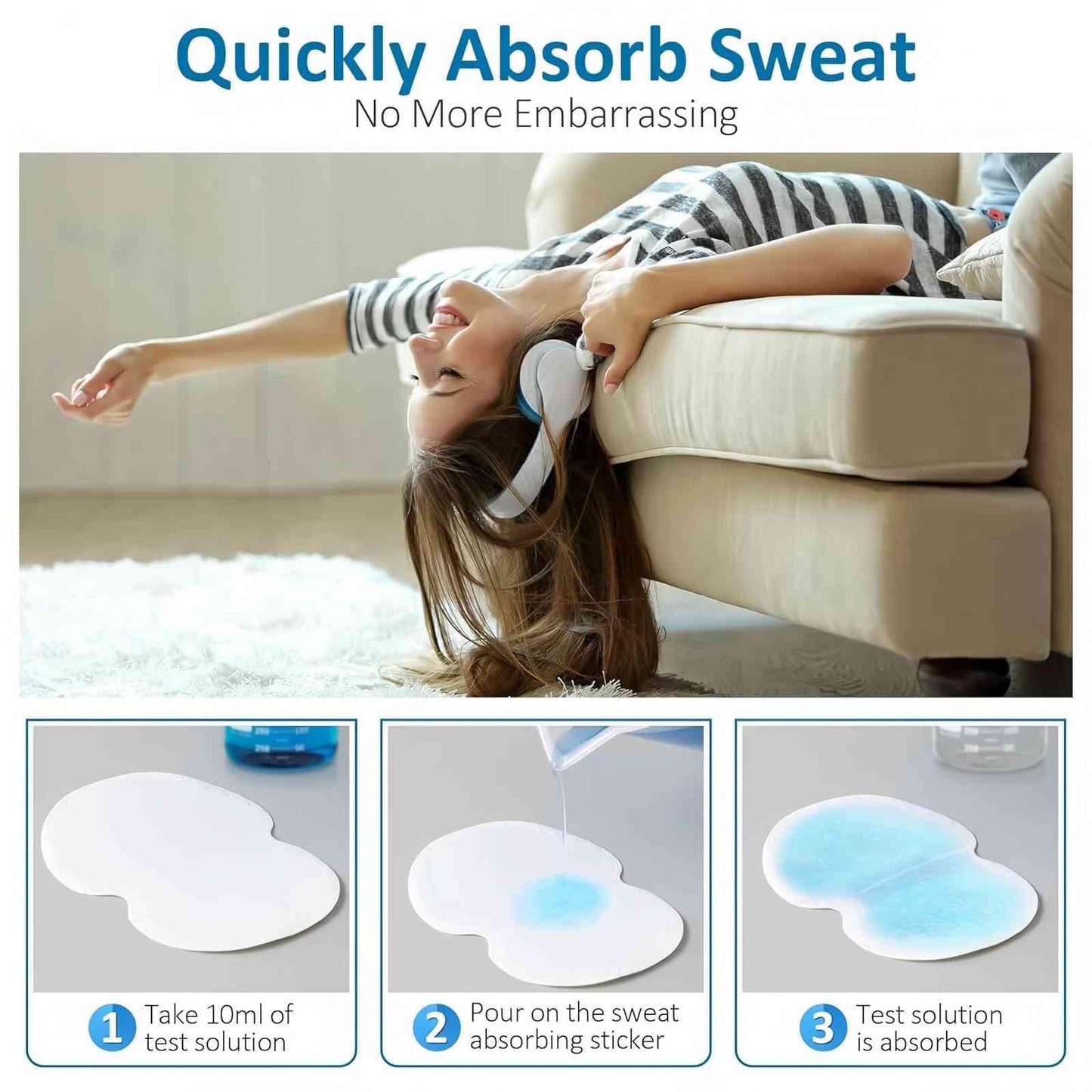 Underarm Sweat Pads for Women [100 Pcs], UOIRMI Armpit for Sweating Women, Disposable Underarm Pads, Armpit Sweat for A Whole Day Protection | Ideals for Workouts and Special