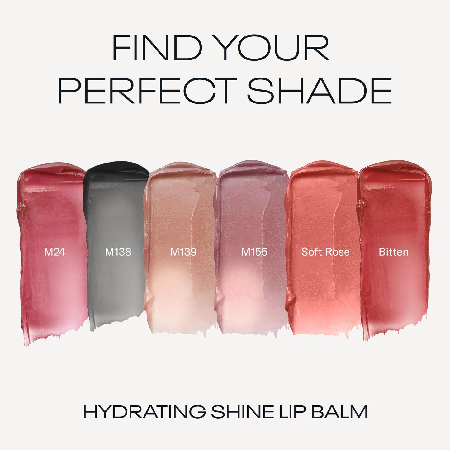 MOB Beauty Hydrating Shine Lip Balm, M139 Cool Nude Tinted Lip Balm Stick with Jojoba and Sunflower Oils, Moisturizing Glossy Finish, Vegan, Cruelty Free