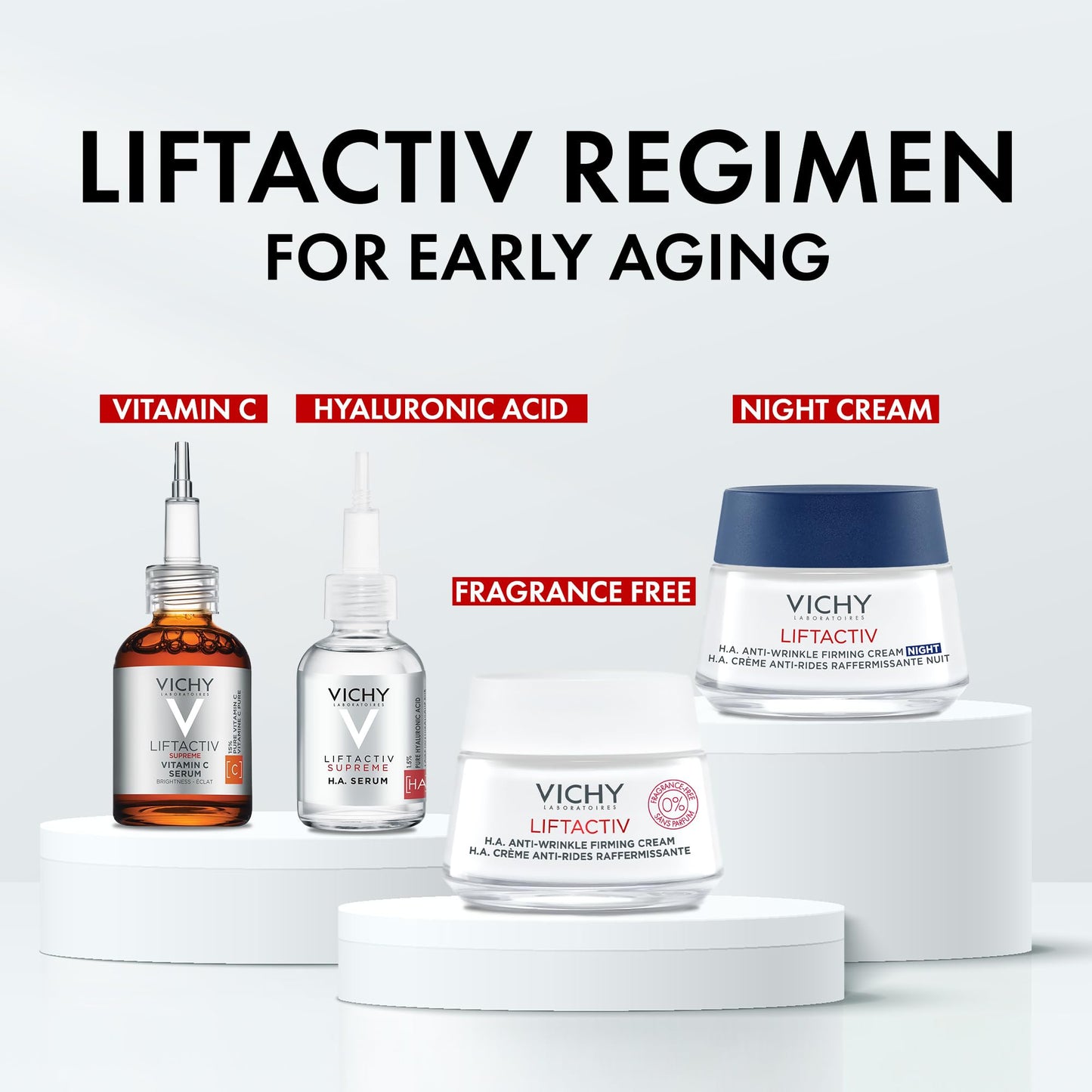 Vichy LiftActiv H.A. Anti-Wrinkle Firming Cream, Anti Aging Face Cream With Vitamin C & Hyaluronic Acid, Smoothing & Firming For Wrinkles, Visibly Plumps Skin & Improves Radiance