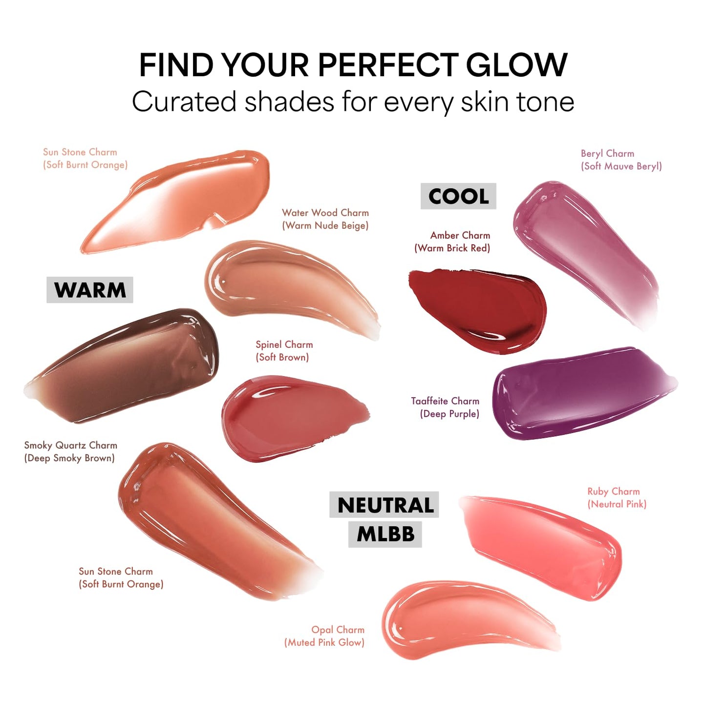 ENTROPY Makeup Glossy Lip Tint – Juicy Glow Line/Non-Sticky Hydrating Lip Gloss Tint, High Shine Finish, Buildable Sheer Color, Lip & Cheek Makeup - Ruby Charm (Neutral Pink)