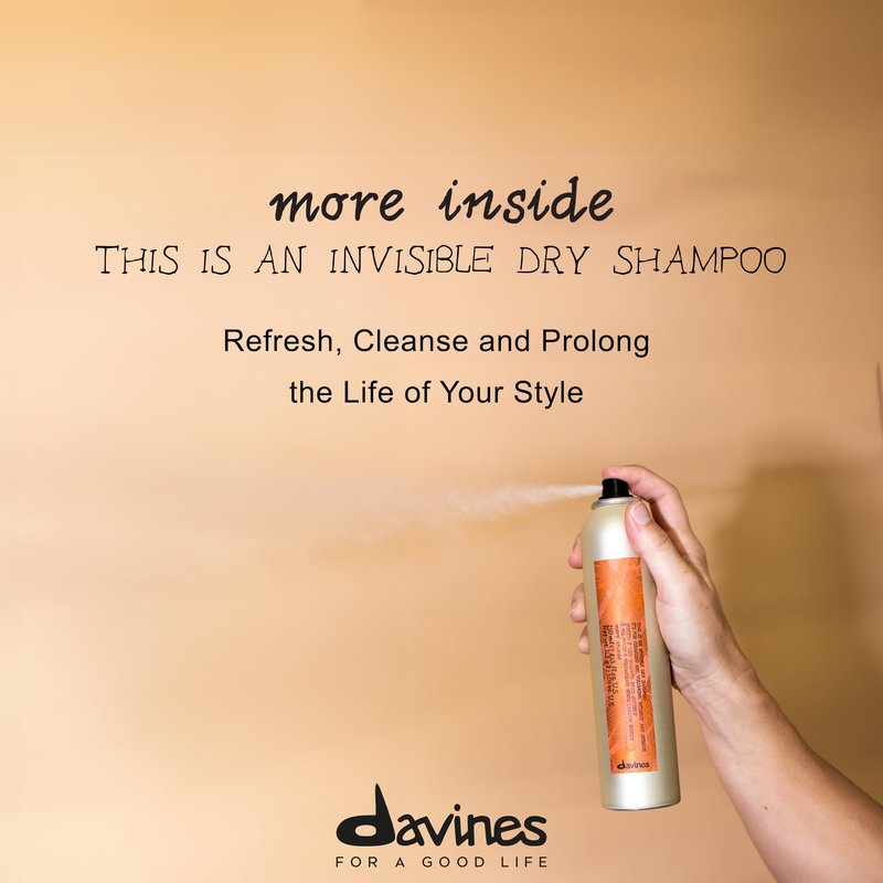 Davines This Is An Invisible Dry Shampoo, No Hold Refreshes & Cleans - Absorbs Oil & Extends Blowouts - No White Residue or Build-Up, 8.45 Fl Oz