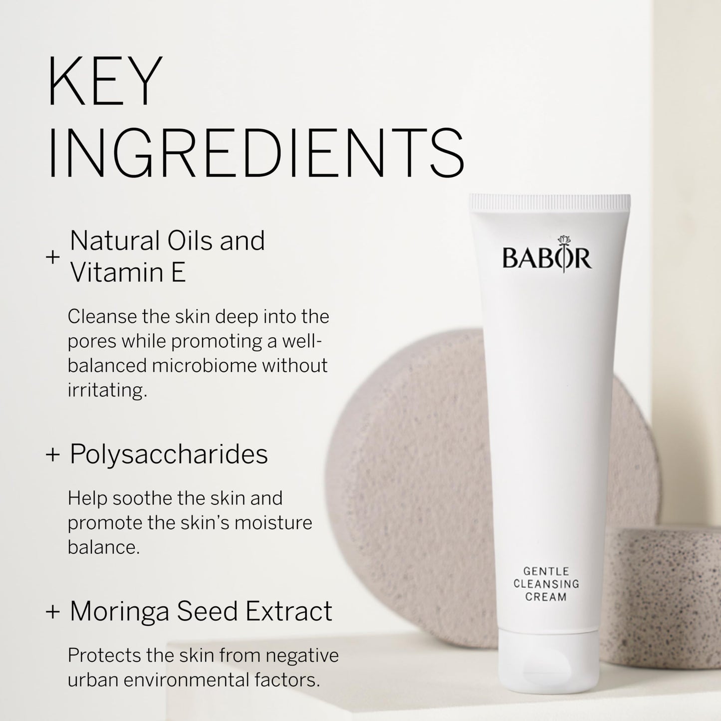 BABOR Gentle Cleansing Cream for Dry and Sensitive Skin, Especially Mild, Skin-friendly and Creamy Cleansing Lotion, Vegan Formula, Gentle Cleansing Milk