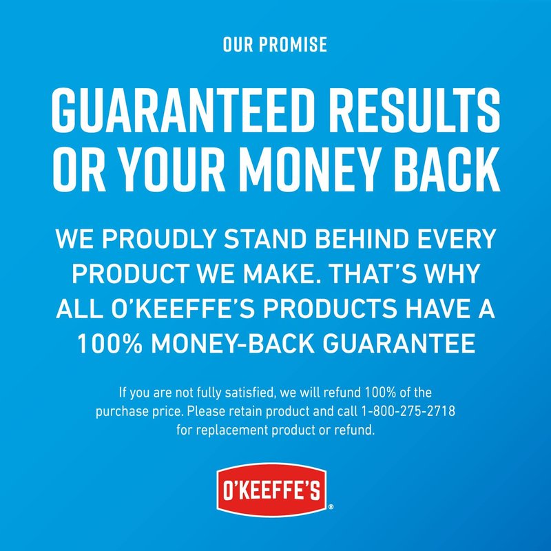 O'Keeffe's for Healthy Feet Foot Cream; Guaranteed Relief for Extremely Dry; Cracked Feet; Instantly Boosts Moisture Levels; 3.2 Ounce Jar; (Pack of 3)