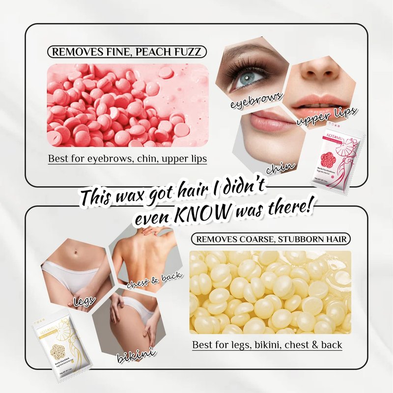 Digital Hair Removal Waxing Kit - Pink Hot Wax Warmer Pot for Face, Eyebrow, Body | 25 Accessories for Sensitive Skin