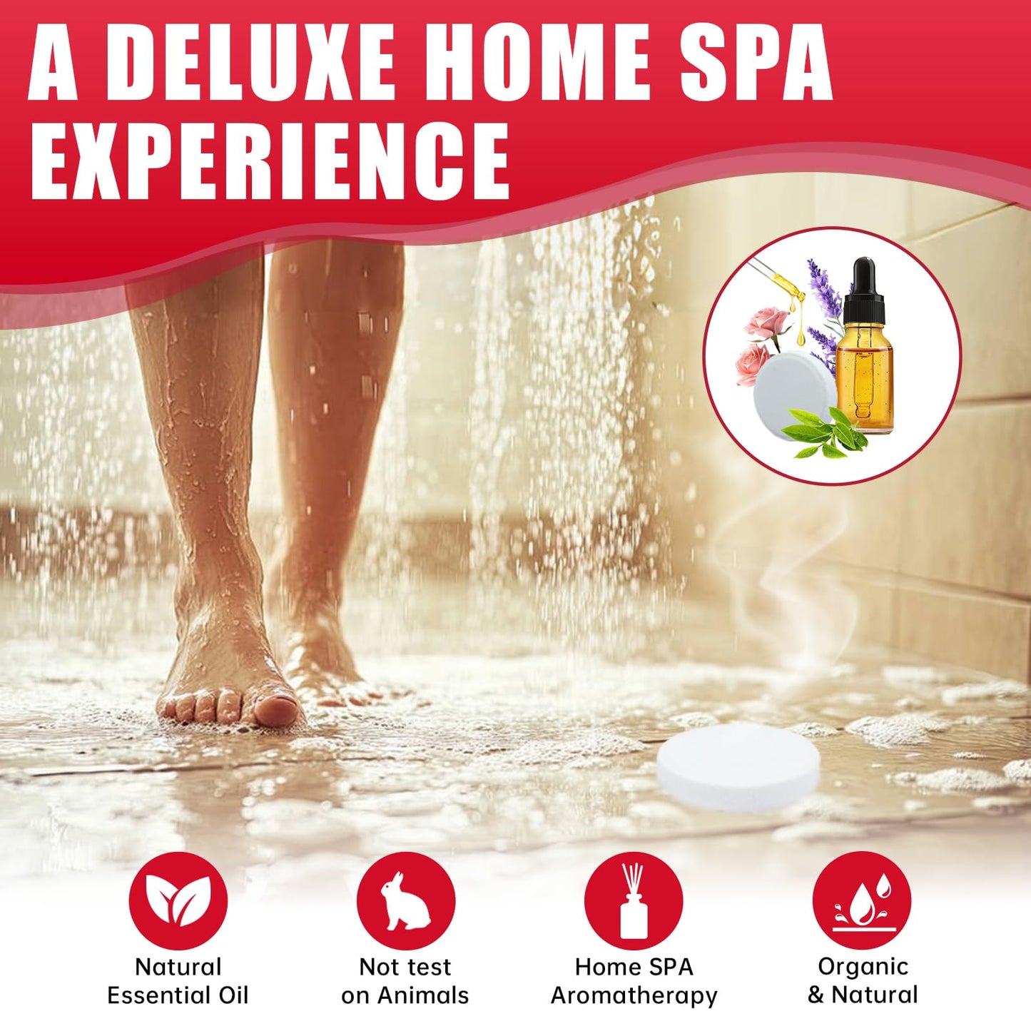 Shower Steamers Aromatherapy Birthday Gifts for Women, 24pcs Travel Essentials, Hotel Shower Spa, Mom Wife Grandma Sister Her Self Care Relaxation with Natural Essential Oils Home