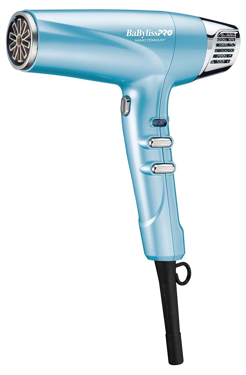 BabylissPRO Nano Titanium Hair Dryer - 1875W Professional Blow Dryer | Lightweight Ionic Technology for Faster, Frizz-Free Drying