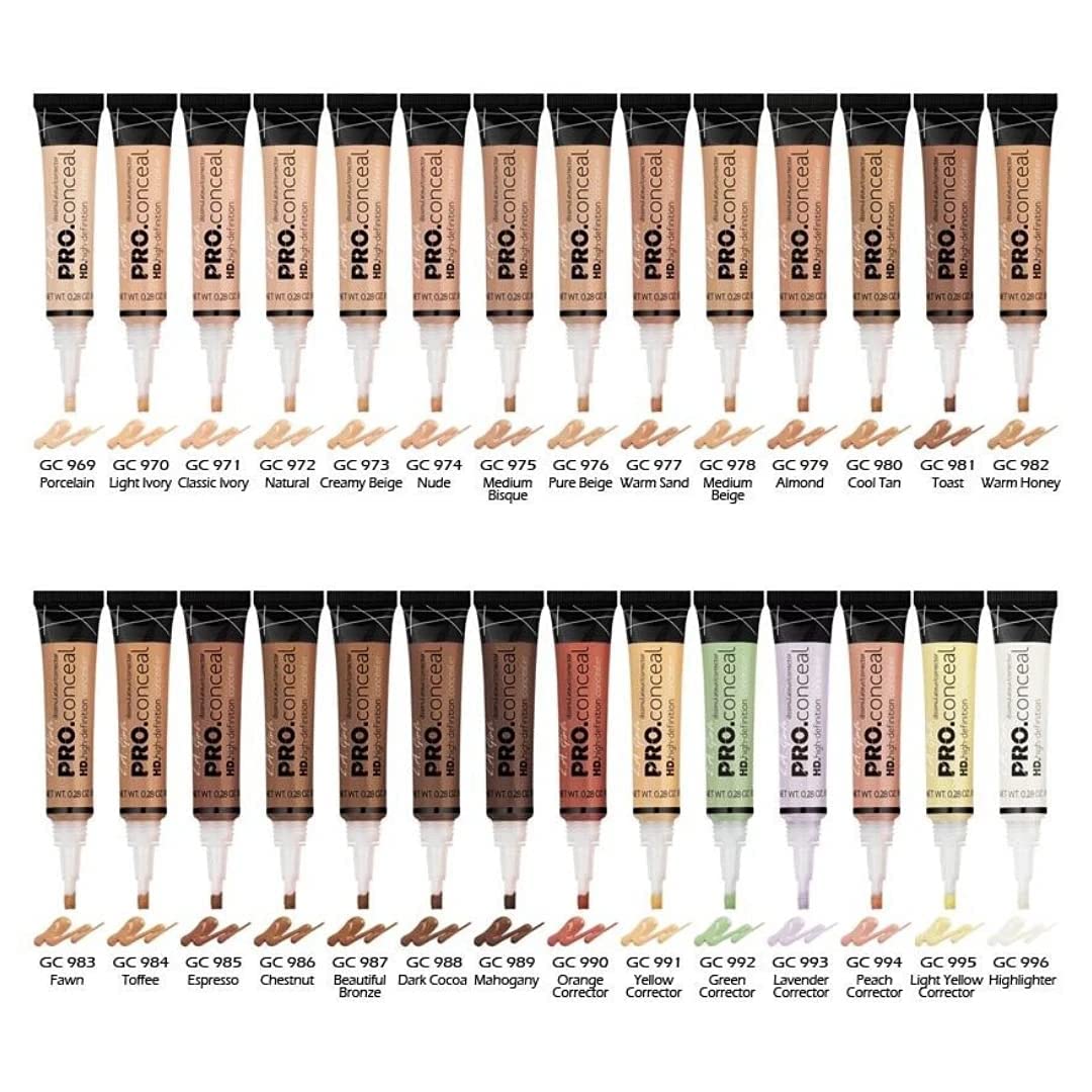L.A. Girl Pro Conceal HD Concealer, Chestnut, 0.28 Ounce (Pack of 5)