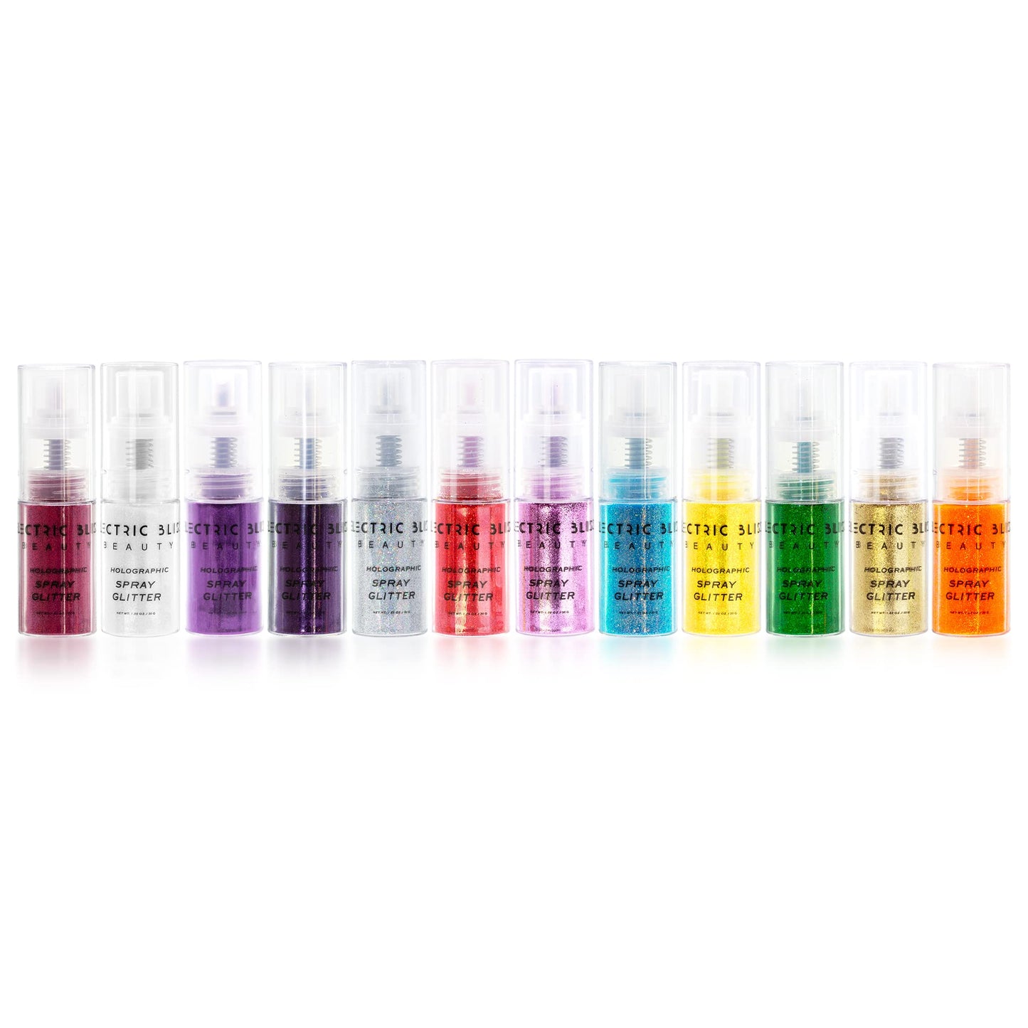 Electric Bliss Beauty Holographic Silver Glitter Spray - Shiny Body Glitter Spray, Hair Glitter Spray for Hair & Body Face Glitter, Eye Glitter, Rave Glitter Festival Accessories