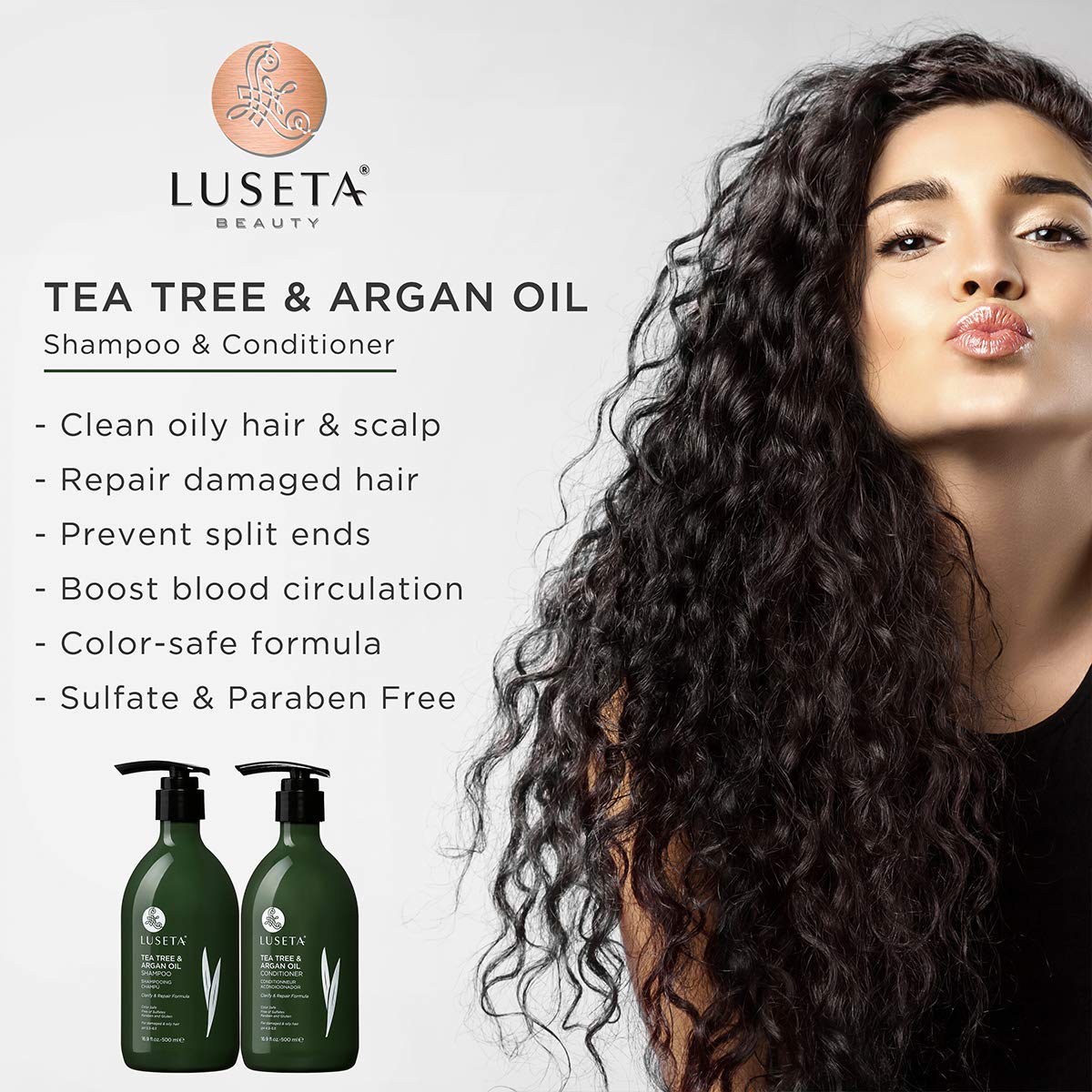 Tea Tree Shampoo & Conditioner Set with shampoo
