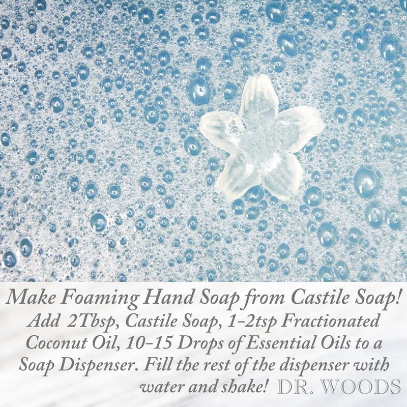 Dr. Woods Peppermint Liquid Castile Soap with Pump - Castile Soap with Pure Peppermint Oil, Body Wash for Men and Women, Contains Olive Oil, Natural Cleaner for Face, Hands, and Body - 32 Fl Oz