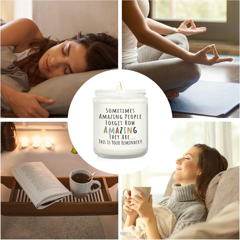 You're Amazing Candle | Inspirational Gift for Women - Birthday, Friendship, Thank You - Lavender Scented