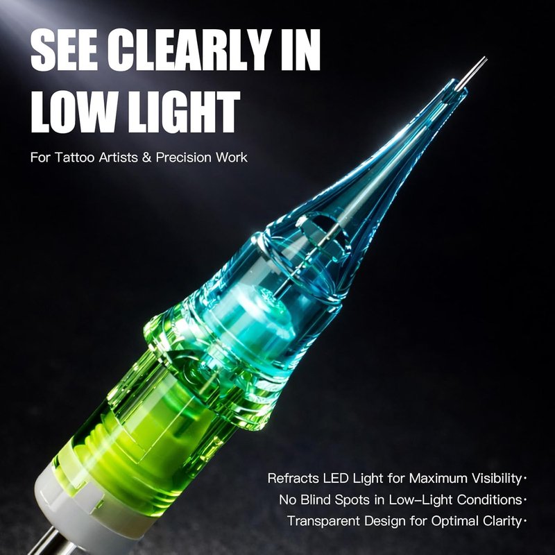 Ultimate Tattoo Needles Cartridges - 20 Pcs Precision Round Magnum 1207RM for Fast Color Application