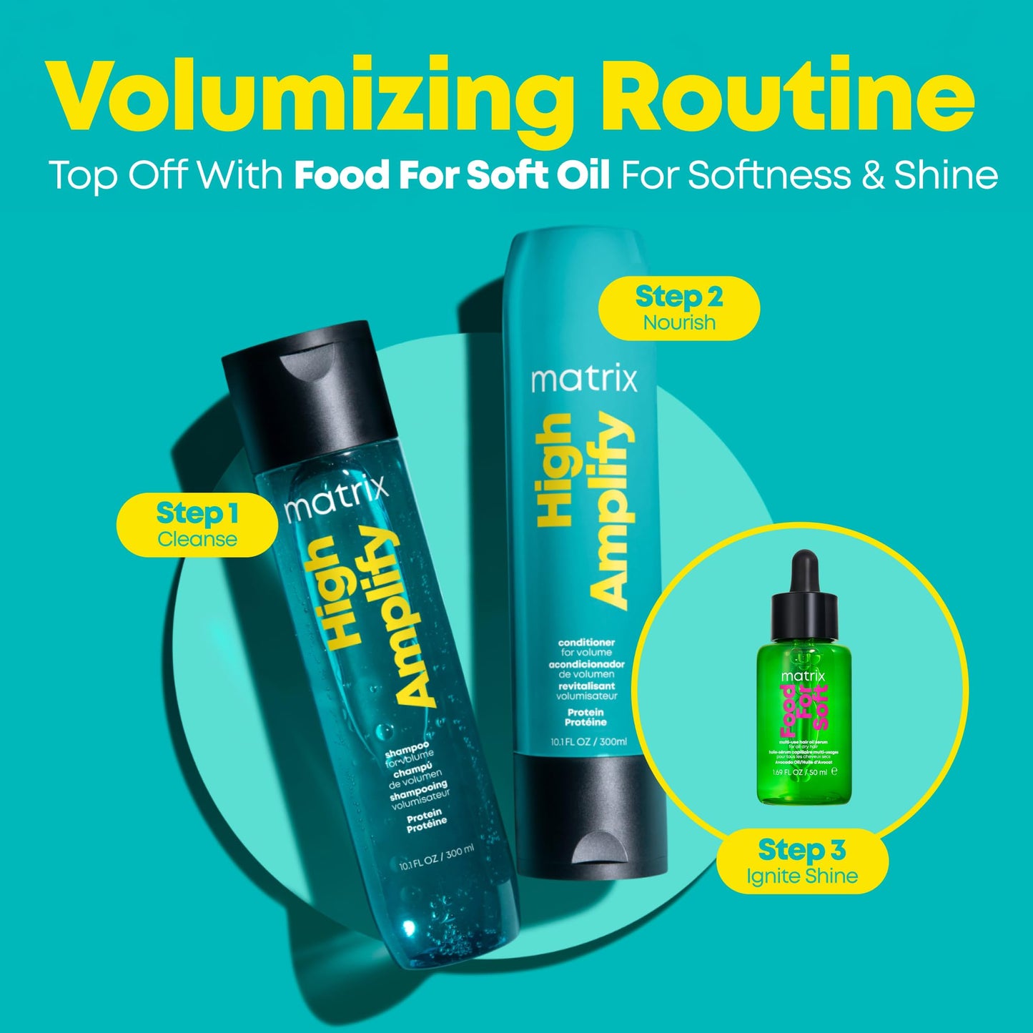 Matrix High Amplify Volumizing Conditioner - Instant Lift, Lasting Volume & Strengthening, Silicone-Free, Boost Structure in Fine, Thin & Limp Hair