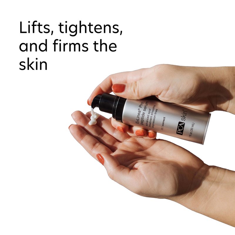 PCA SKIN ExLinea Pro Peptide Serum for Face, Peptide Complex Serum, Helps Lift, Tighten, and Firm Skin and Reduces Wrinkle Depths, Hydrating Anti Aging Serum for Women, 1.0 oz Pump