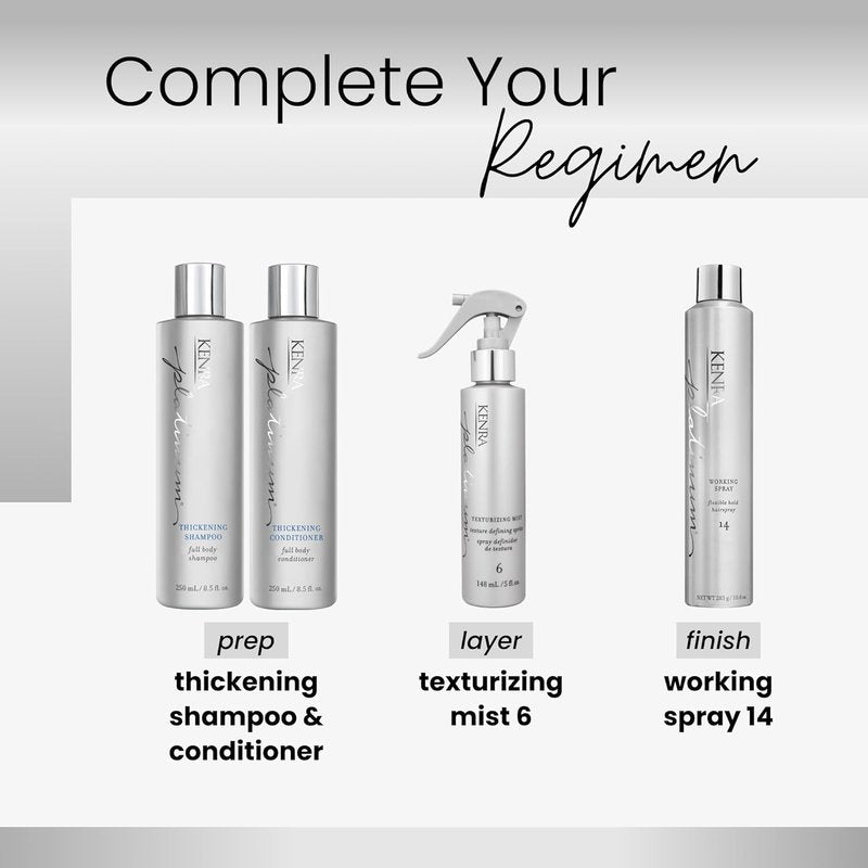Kenra Platinum Texturizing Mist 6 - Texture Defining Spray for All Hair Types | Humidity Protection & Flake-Free Formula
