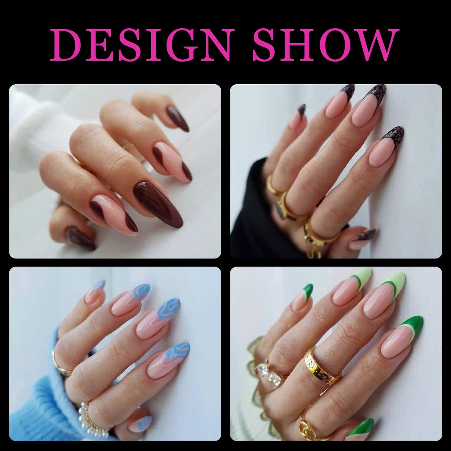 Medium Stiletto Soft Melous 600PCS Pre Buff Full Cover Half Matte Gel Nail Tips