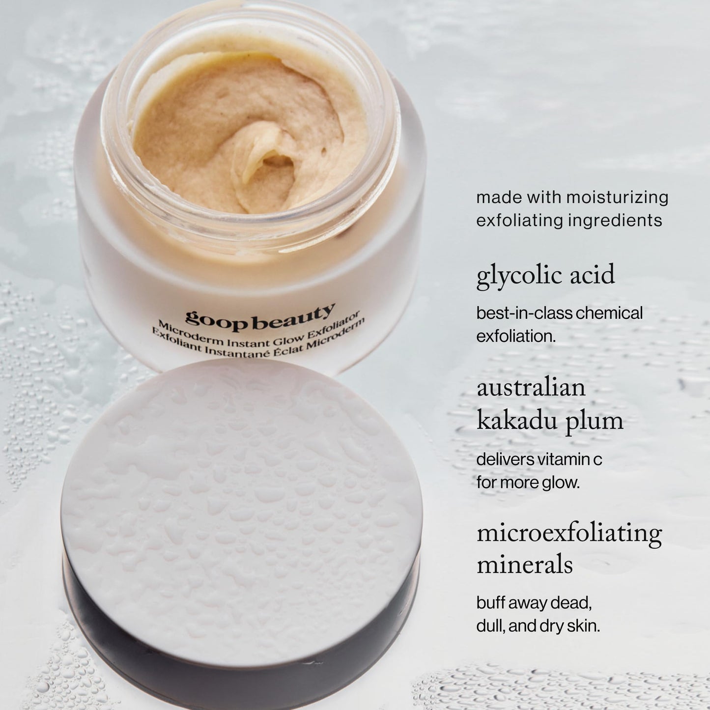 goop beauty Women's Mini Microderm Instant Glow Exfoliator, Multicolor, 0.5 Ounce