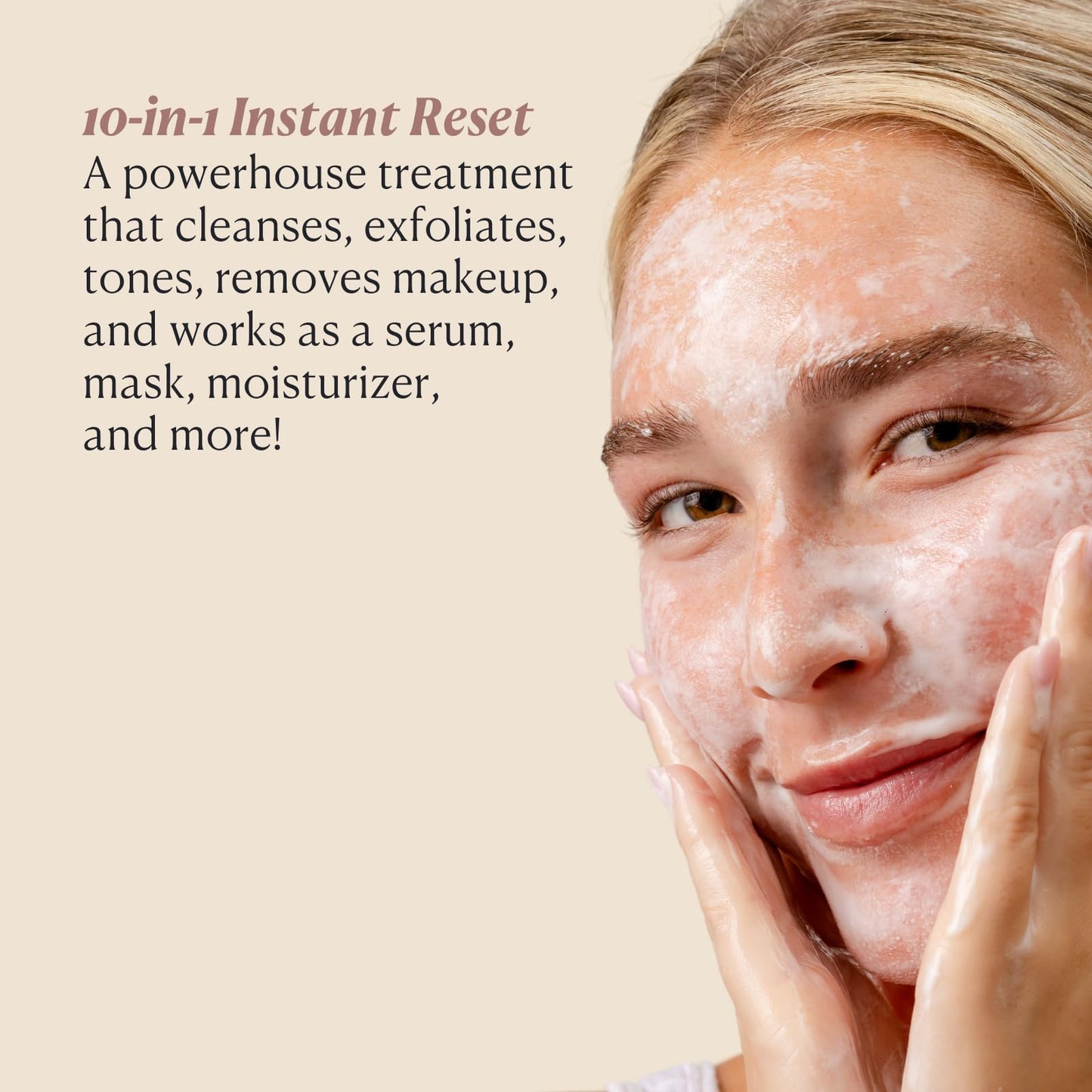 Nakery Face Cleanser for Women, Youth Revealer Facial Wash with Collagen, 10-in-1 Exfoliating Moisturizer for Dry and Textured Skin, Hydrating Formula for Smooth Plump Complexion