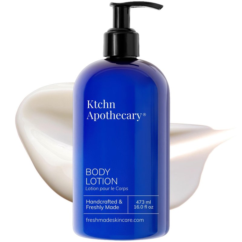 Ktchn Apothecary Natural Body Lotion | Deeply Hydrate & Restore Healthy Radiance | Light-Weight & Non-Greasy | Freshly Made with Natural & Clean Ingredients | All Skin Types | Women & Men | 16 fl oz