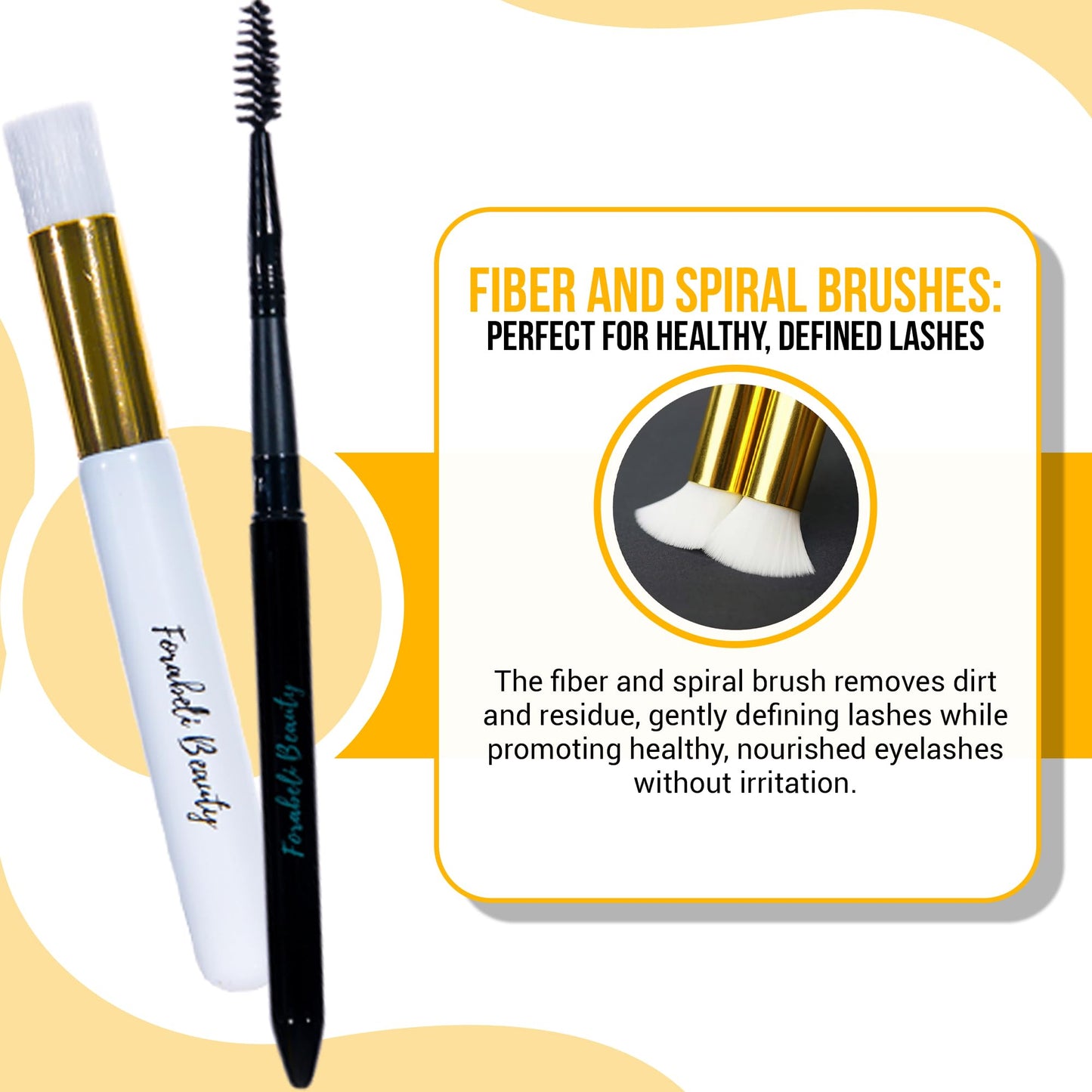 Forabeli Lash Shampoo and Pure Sensitive Lash Extension Glue Bundle - Gently Cleanses Lashes & Removes Makeup - No Fumes, Ideal for Sensitive Eyes - Complete Set for Long-Lasting Eyelash Extensions