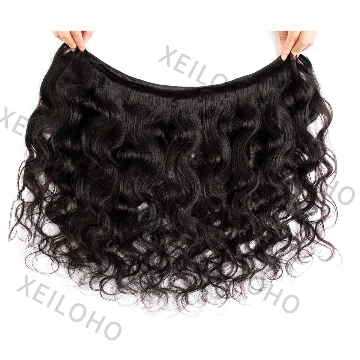 XEILOHO 12A Body Wave Human Hair Bundles 28 inch Brazilian Virgin Human Hair Bundles 100% Unprocessed Body Wave Weft Extensions Quick Weave Natural Black (28 inch 100g)