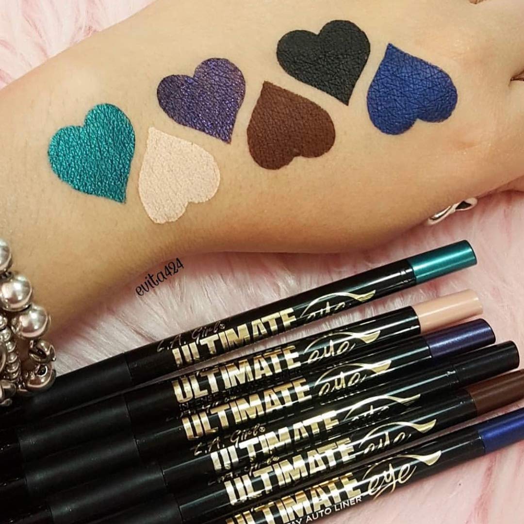 L.A. Girl Ultimate Intense Stay Auto Eyeliner, Totally Teal GP326 (Pack of 5)