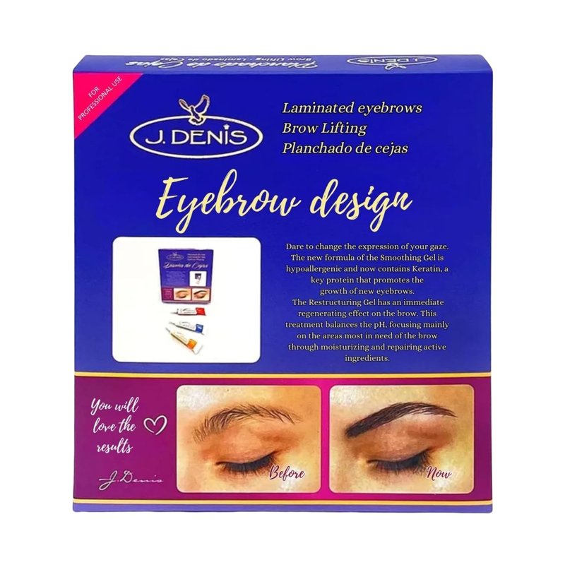 J. Denis Professional Eyebrow & Eyelash Kit – 2-Pack for Precision Brow Shaping & Lash Lifting – Achieve Perfect Brows & Lashes at Home