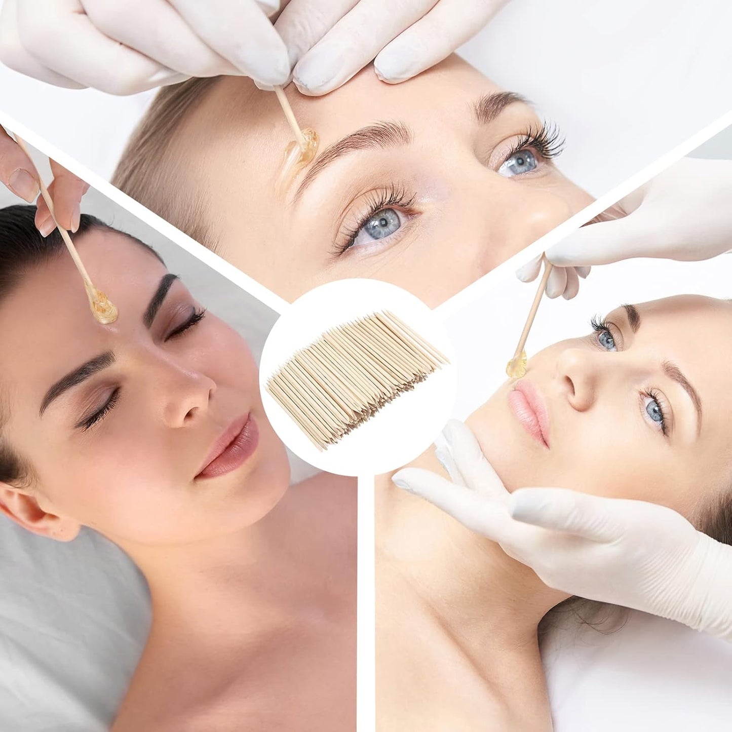 Mini Wooden Wax Applicator Sticks - Perfect for Eyebrow, Lip & Nose Hair Removal | 2400 Pieces for Smooth Skin