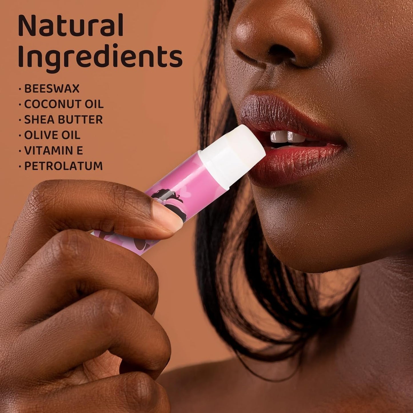 50 Pack African American Lip Balm Bulk African American Valentine's Day Gifts for Women Black Girl Inspirational Lip Balm Black History Lip Care Favors for Commemoration Juneteenth Freedom