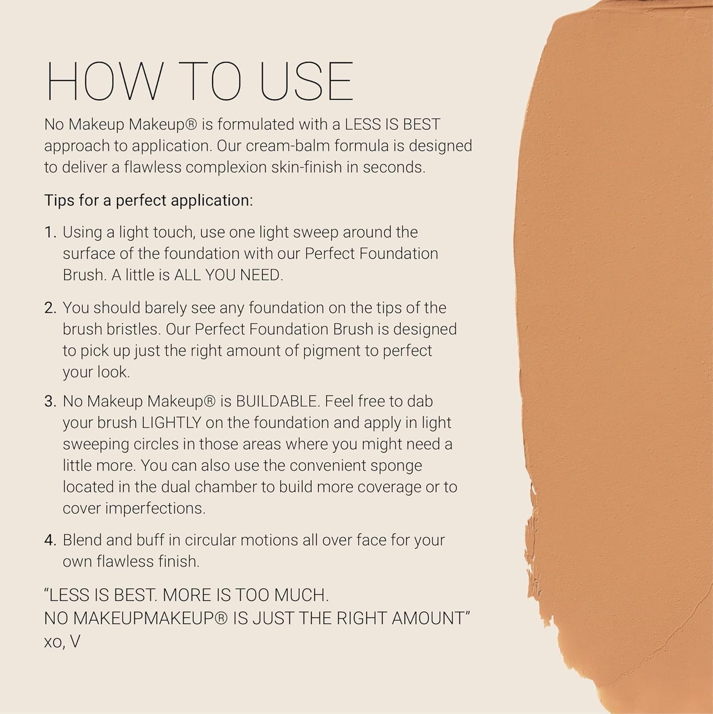 No Makeup Makeup Foundation + Brush Duo, Cream-Balm Formula Conceals, Corrects and Camouflages with Skin-Tone Adaptive Flexshade Technology, Buildable, Long-Lasting, Cruelty-Free, Vegan, Light Medium