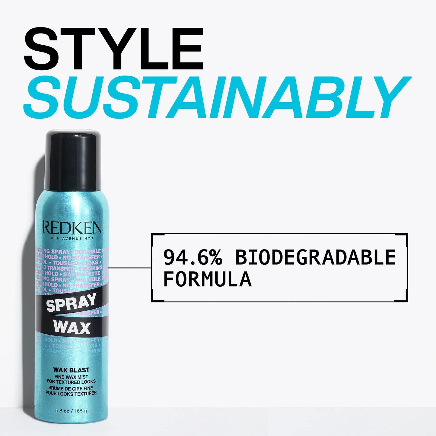 Redken Spray Wax Invisible Texture Mist | For All Hair Types | High Impact Finishing Spray-Wax | Adds Volumizing Body & Dimension With A Satin-Matte Finish | Medium Control | 2 Oz
