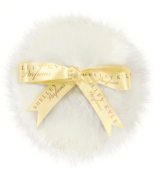 Shelley Kyle Classic Powder Puff, Handmade, Lambs Wool Dusting Powder Puff 7x7 Inches, 1 Count