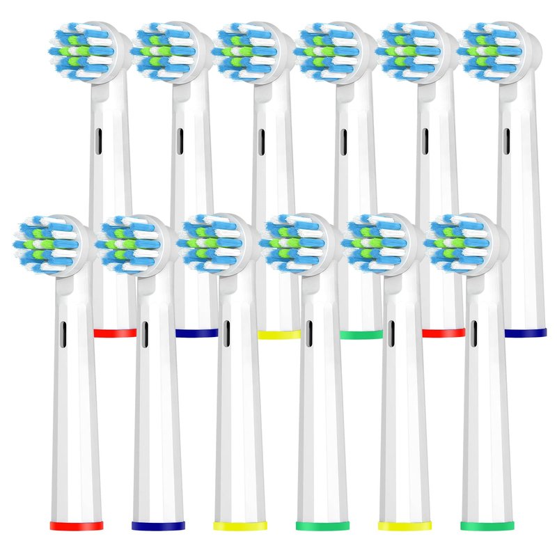 Replacement Heads Compatible with Oral B for Deep Cleaning and Gum Protection, 8 Pcs Refill Brush Heads Compatible with Oral B Pro 1000, Genius X, Smart 1500 Series Electric Toothbrush (White)