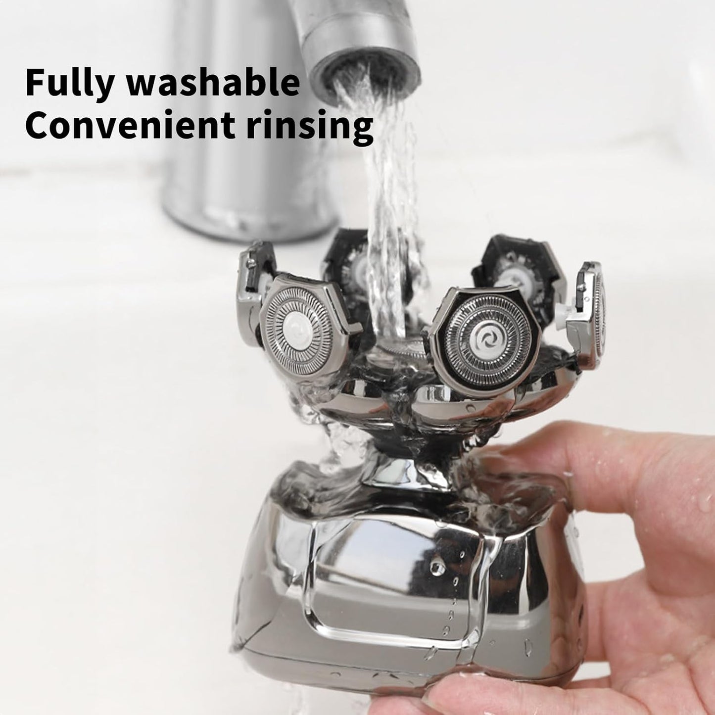 Cordless 7D Head Shaver - Multifunctional Rechargeable Electric Razor | IPX6 Waterproof for Travel & Home Use