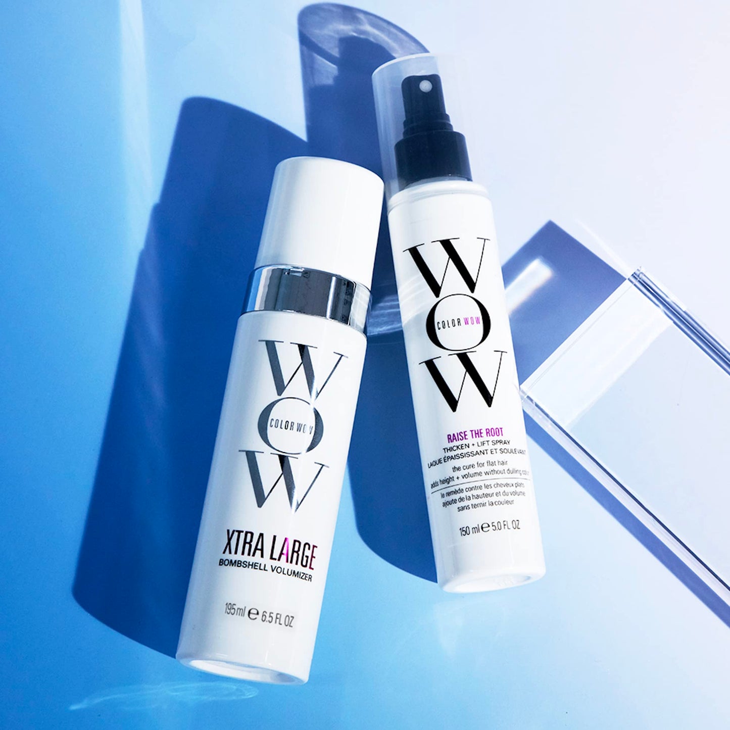 COLOR WOW BIG, Bomshell Bundle - The ultimate volumizing duo for fine, thin, limp hair. RAISE THE ROOT creates all-day lift at the roots while XTRA LARGE adds weightless mass for thick, glossy hair.
