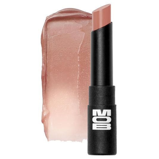 MOB Beauty Hydrating Shine Lip Balm, M139 Cool Nude Tinted Lip Balm Stick with Jojoba and Sunflower Oils, Moisturizing Glossy Finish, Vegan, Cruelty Free