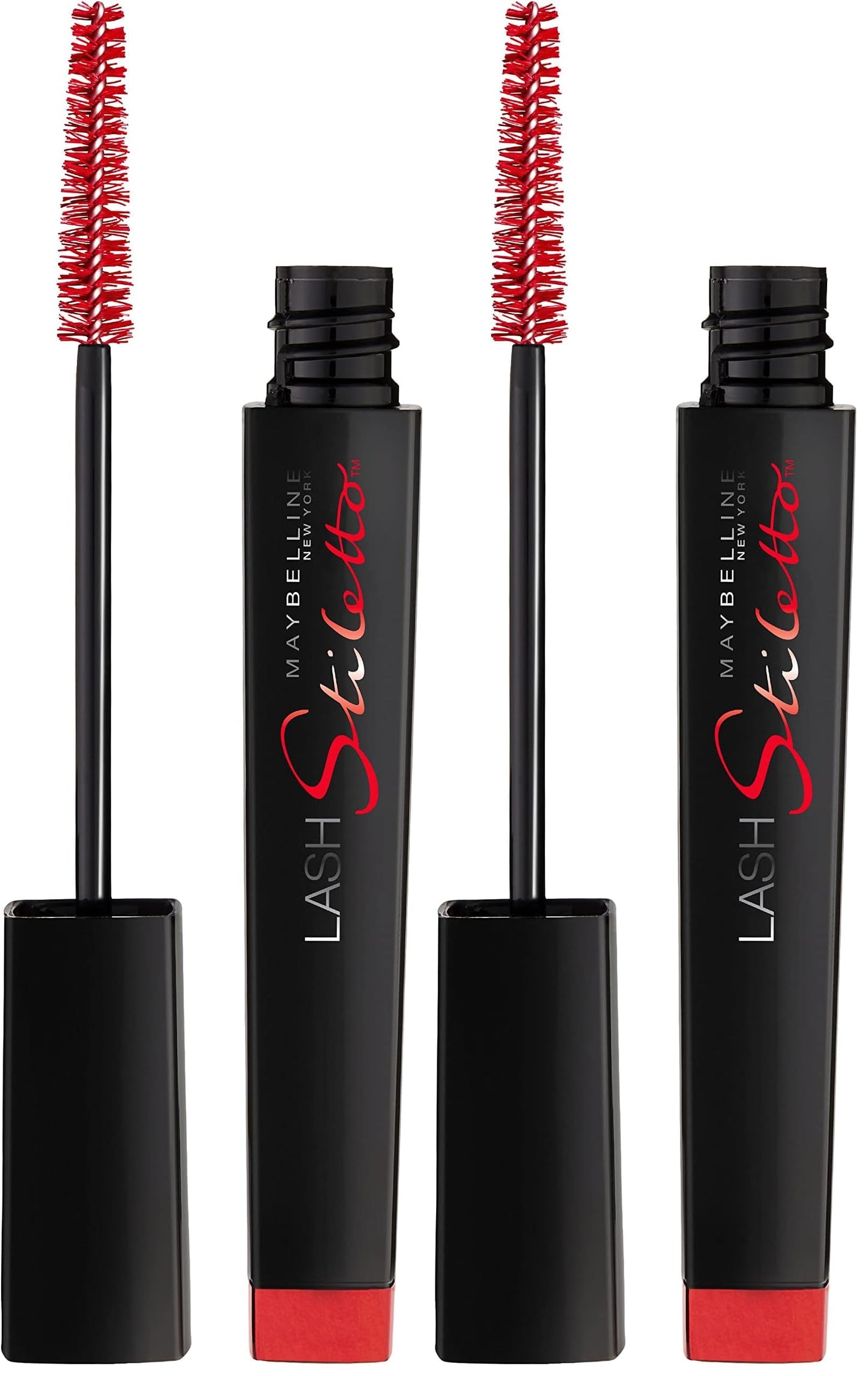 Maybelline Lash Stiletto Ultimate Length Washable Mascara, Very Black, 1 Count (Pack of 2)