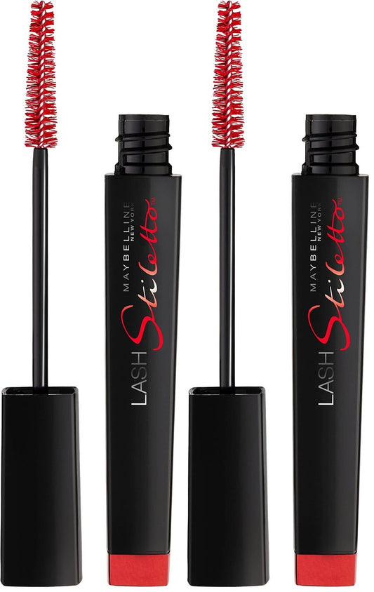 Maybelline Lash Stiletto Ultimate Length Washable Mascara, Very Black, 1 Count (Pack of 2)
