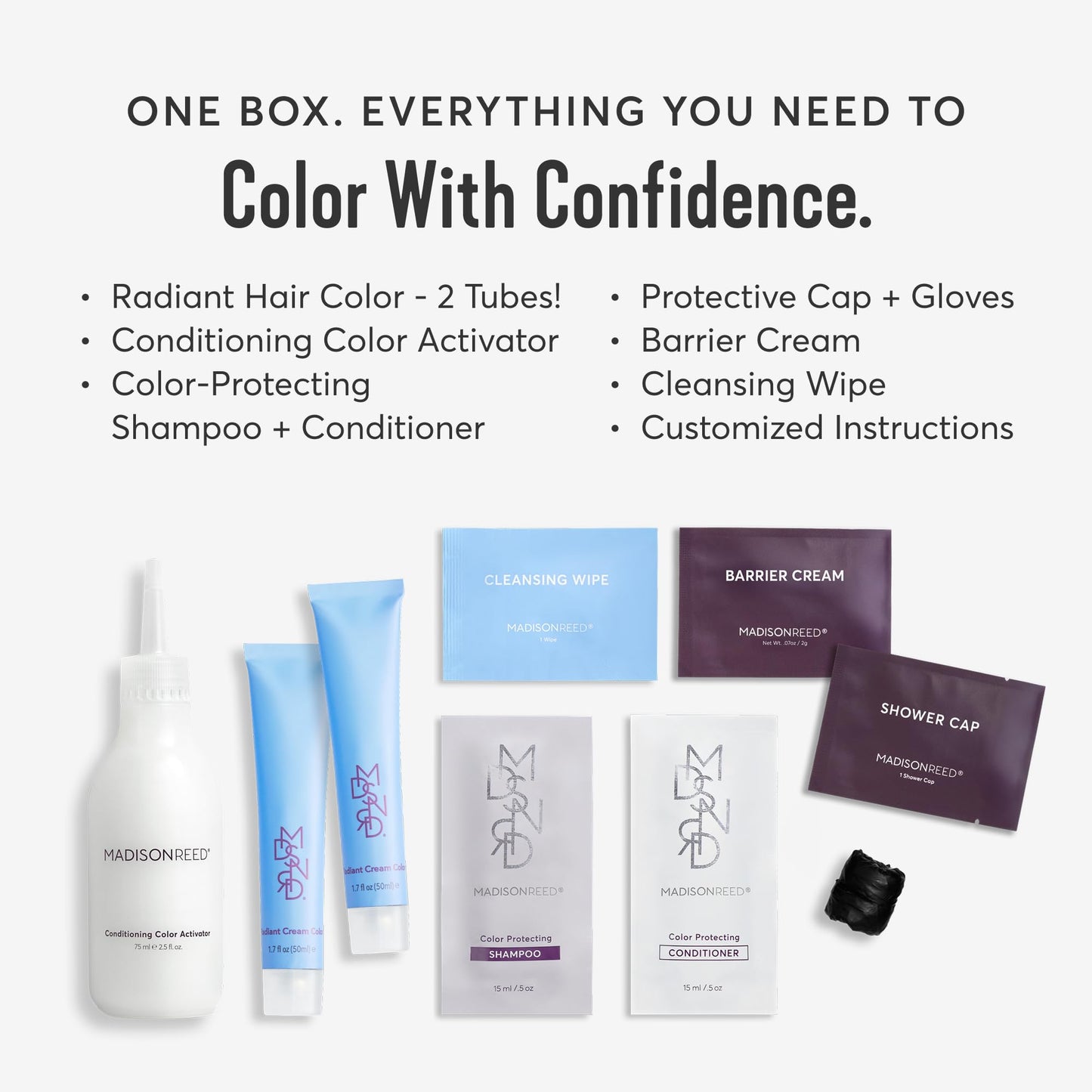 Madison Reed Radiant Hair Color Kit Plus | 3NNA Cool Black-Brown (Positano Black) | 100% Gray Coverage | Ammonia-Free Salon Hair Dye for Long or Thick Hair