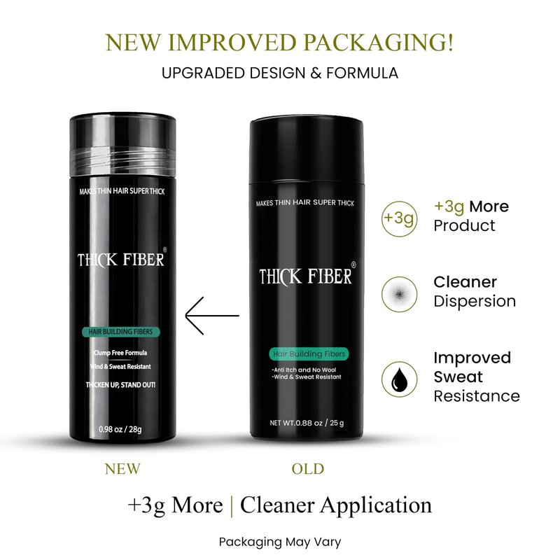 THICK FIBER Hair Fibers | Hair Powder for Thinning Hair 28g Bottle | Makes Thin Hair Look Thicker in Seconds | Hair Loss Concealer For Women & Men (Medium Brown)