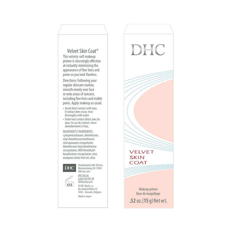 DHC Velvet Skin Coat and Velvet Skin Coat Travel Size 0.52 oz. Net wt. and 0.18 Net wt.