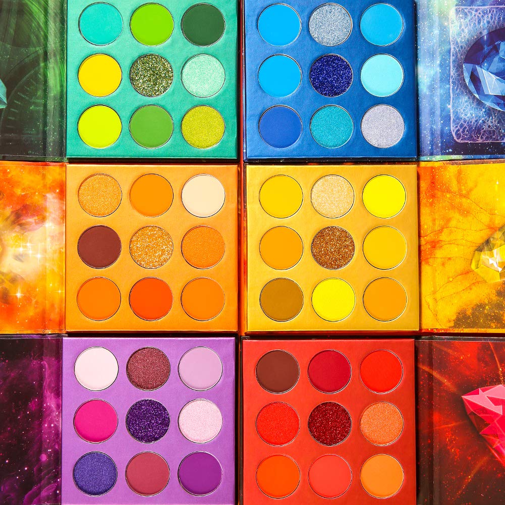 docolor Eyeshadow Palette 54Colors Gemstone Eye Shadow Palette Highly Pigmented Mattes Glitter Shimmers Naked Smokey Cream Powder Blendable Long Lasting Waterproof Colorful Professional Makeup Palette