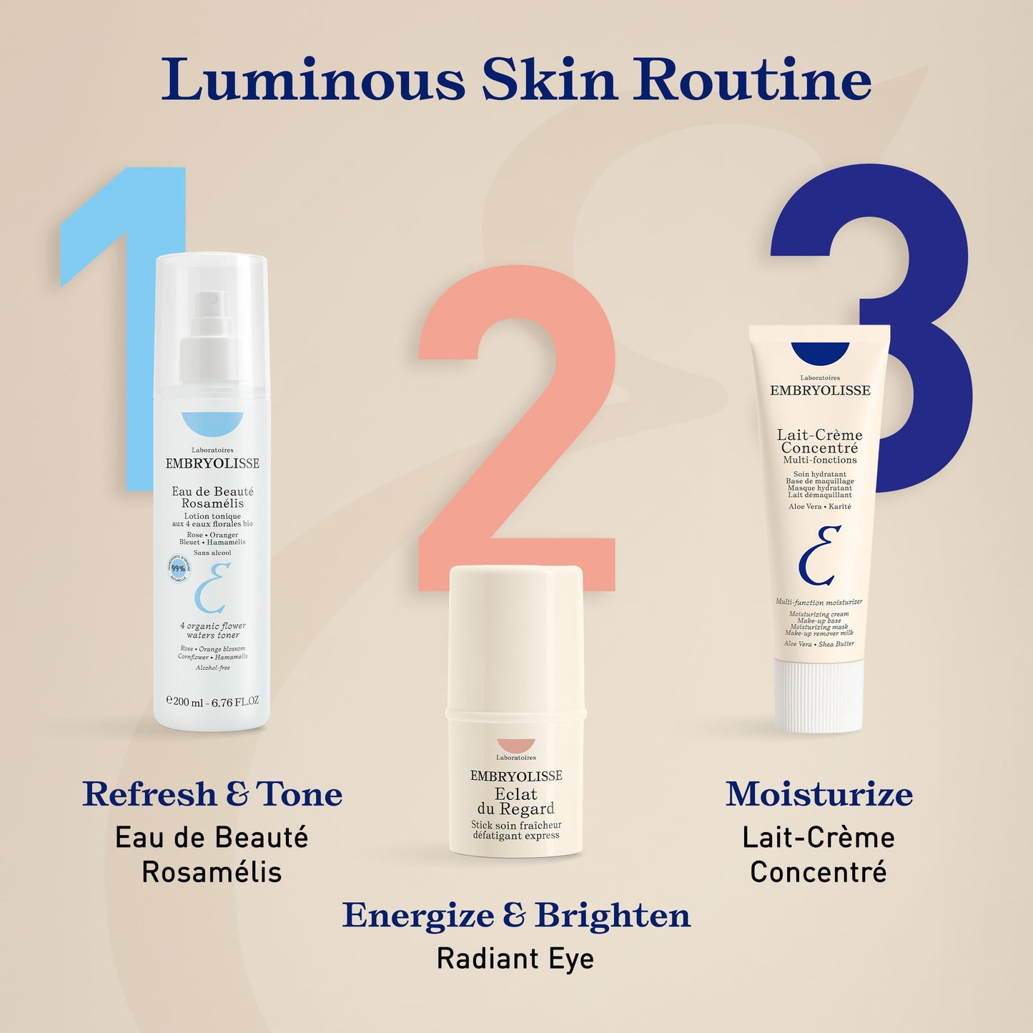 Embryolisse Lait-Crème Concentré Face Moisturizer and Makeup Primer, French Face Cream With Shea Butter & Aloe Vera, 2.54 Fl Oz