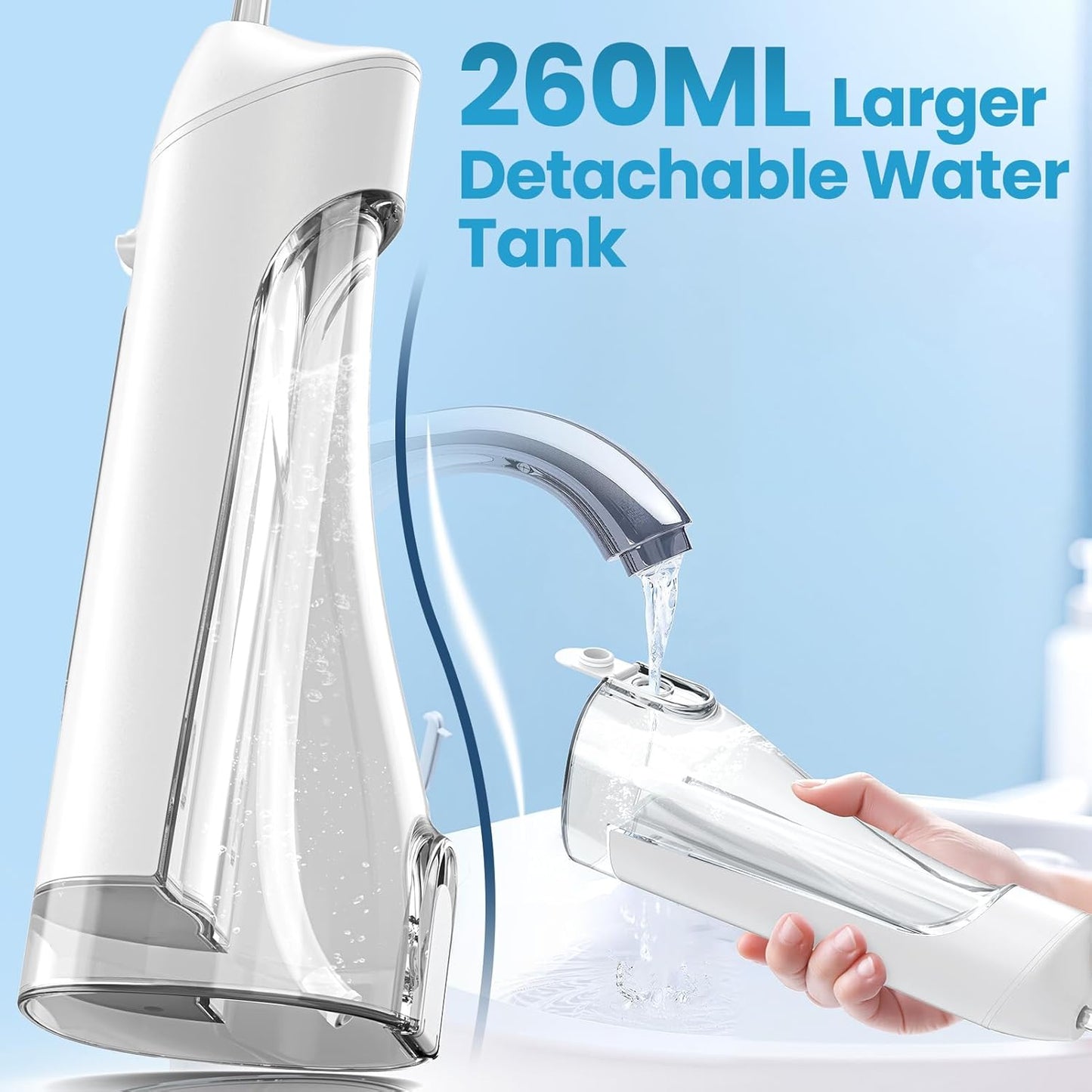 Water Dental Flosser - Professional Teeth Cleaning Device for Home & Travel | Effective Gum Care