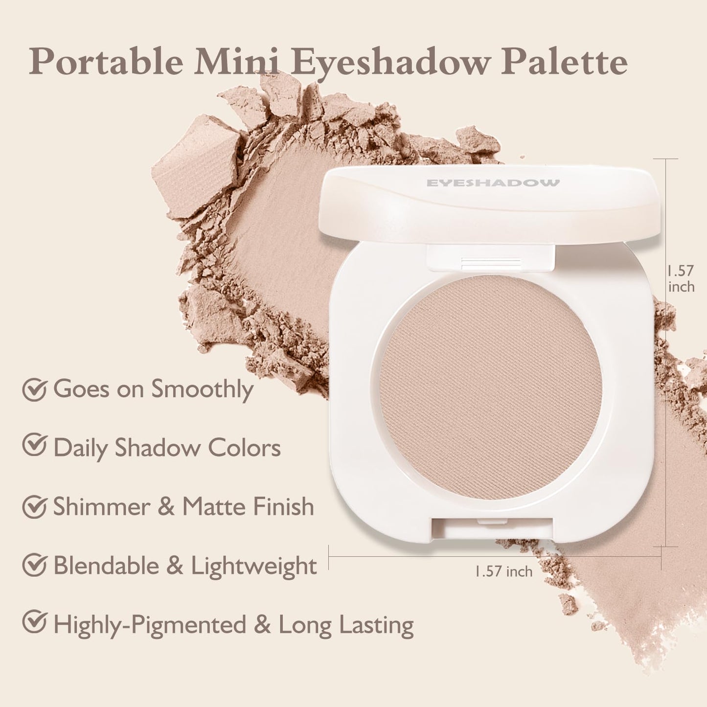Wugbc Matte Eyeshadow Palette 2 PCS, White Nude Brown Eye Shadow Palettes Nude Neutral Eyeshadow for Women, Smooth Powder Lightweight Blendable sombras para ojos Compact Daily Eyes Makeup, Set C