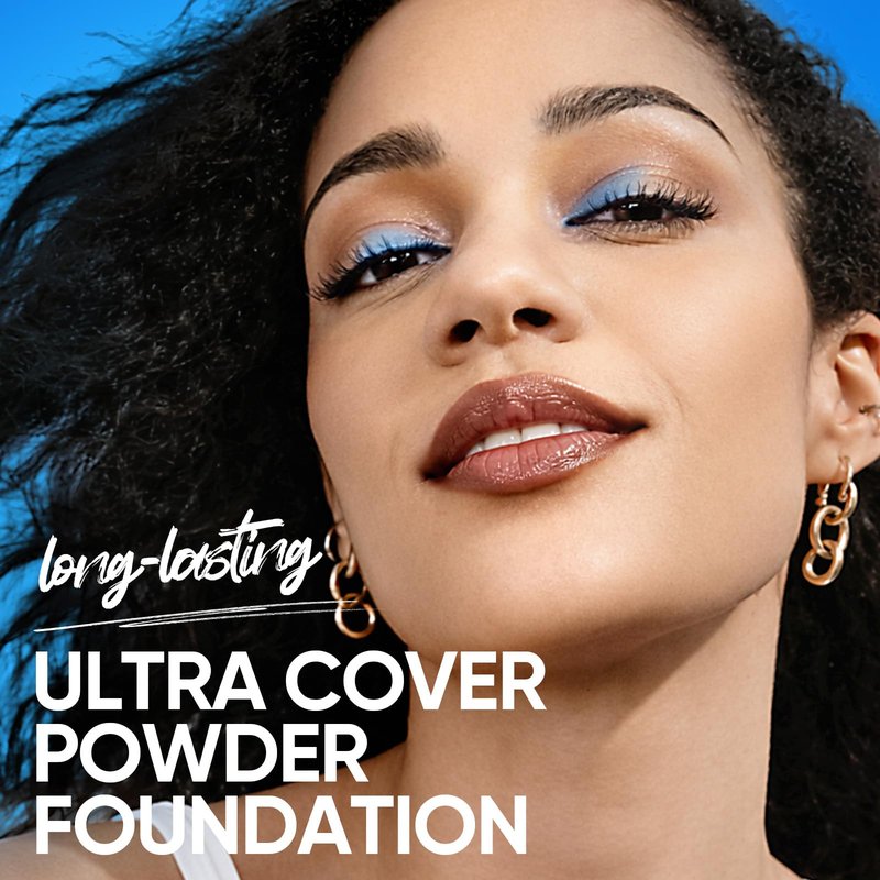 SKINTIFIC Ultra Cover Powder Foundation, Full Coverage Matte Finish, One-Swipe Flawless Pressed Powder with Oil Control, Lightweight & Long-Lasting, Pore-Blurring for Oily Skin