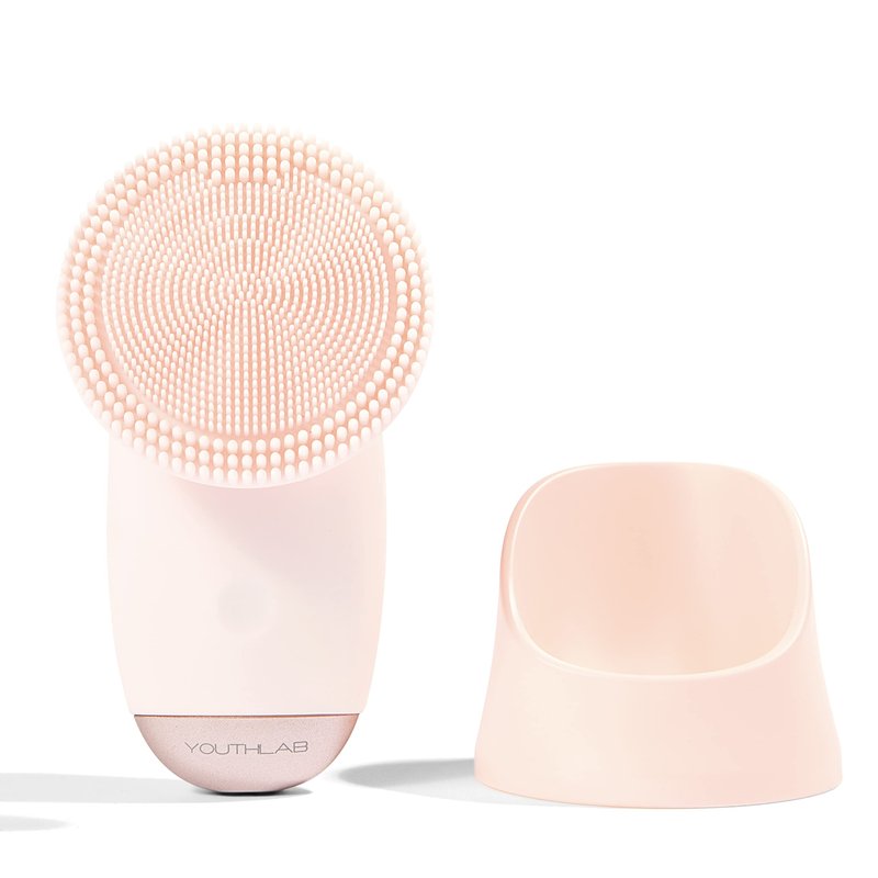 YOUTHLUX SoniGlow Silicone Face Scrubber/Facial Cleansing Brush – Electric Vibrating Skincare Scrubber Tool for Deep Pore Cleansing, Gentle Massage, Makeup Removal, Waterproof and Rechargeable (Pink)